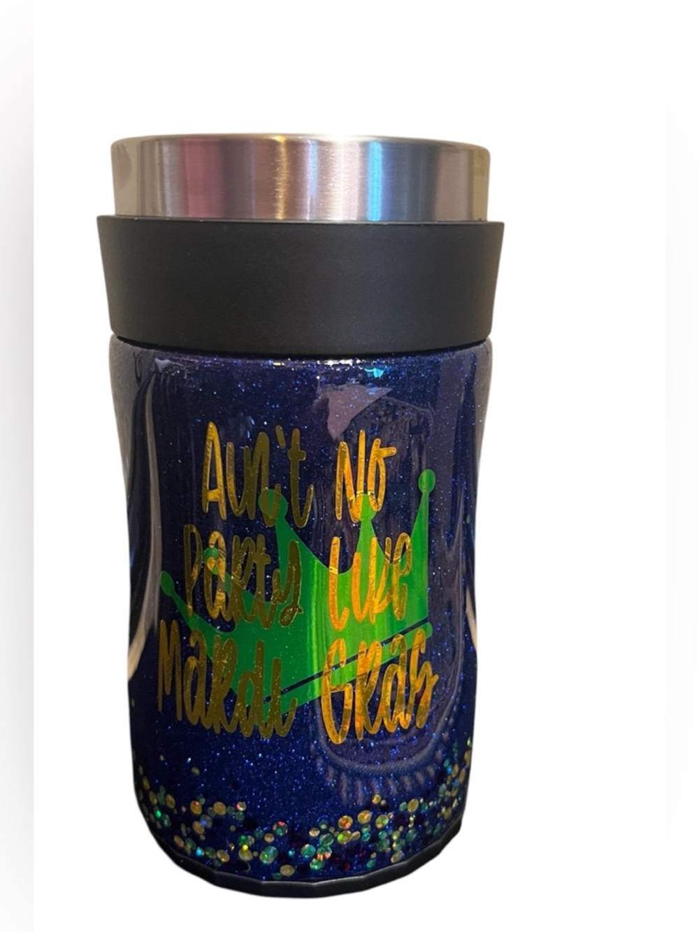 NIB HOGG Mardi Gras 12oz Custom Insulated Tumbler - Picture 3 of 11